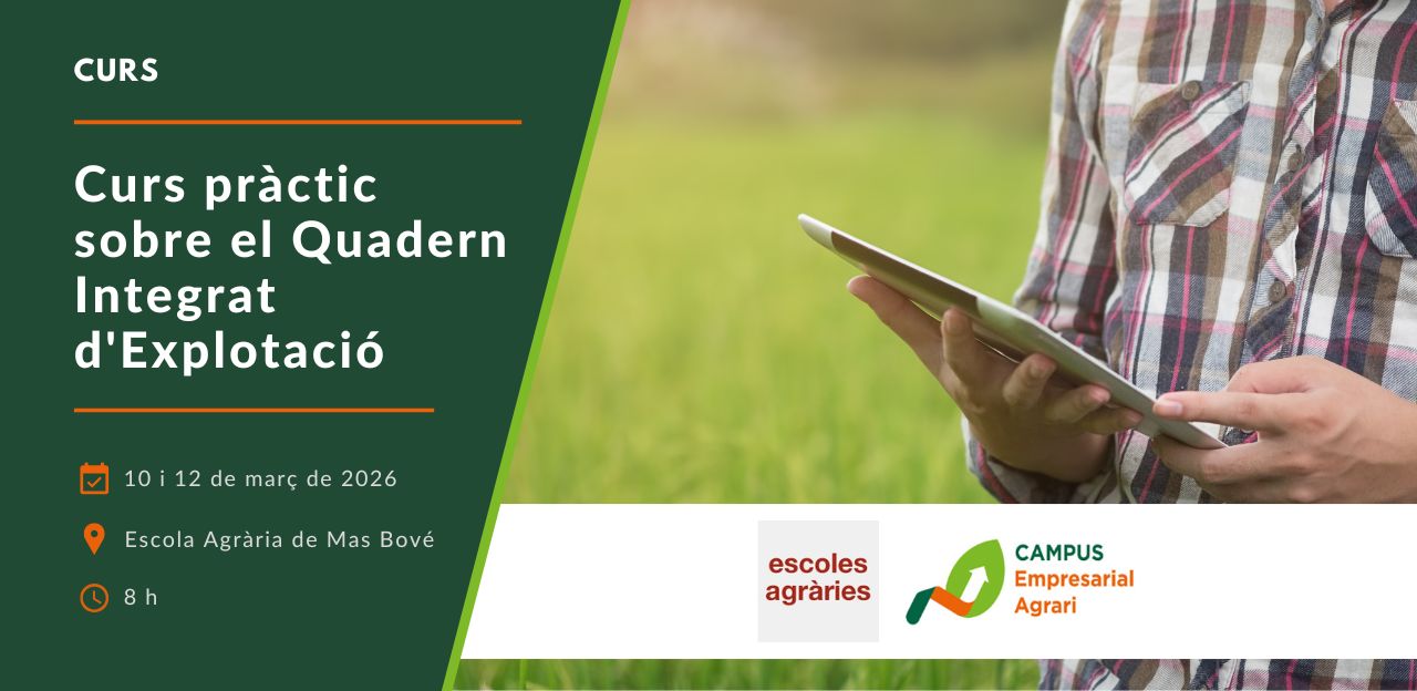 Curs 'Curs pràctic sobre el Quadern Integrat d'Explotació'