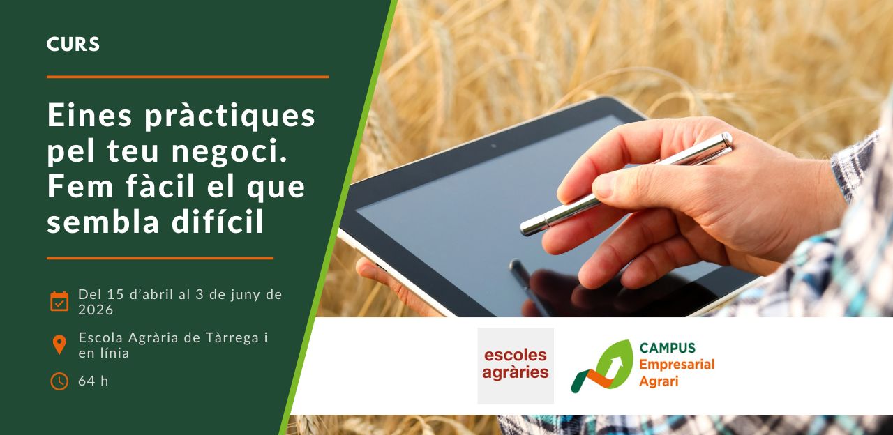 Curs 'Eines pràctiques per al teu negoci. Fem fàcil el que sembla difícil.'