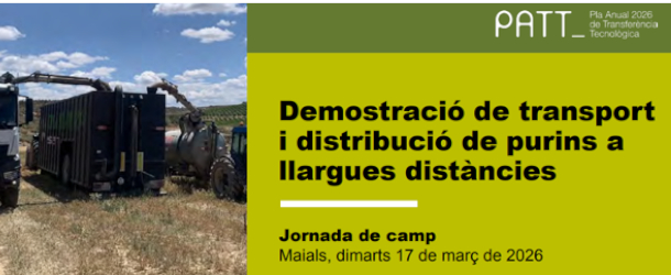 Alternatives per a la gestió dels purins: l'ús dels containers per a l'aplicació de purins