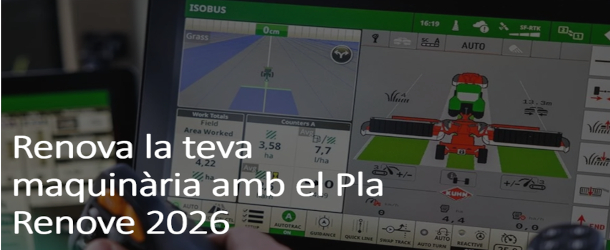 Convocatòria 2026 del Pla Renove de Maquinària Agrària – Termini de sol·licituds obert (del 6 de juliol al 15 de setembre ambdós inclosos)